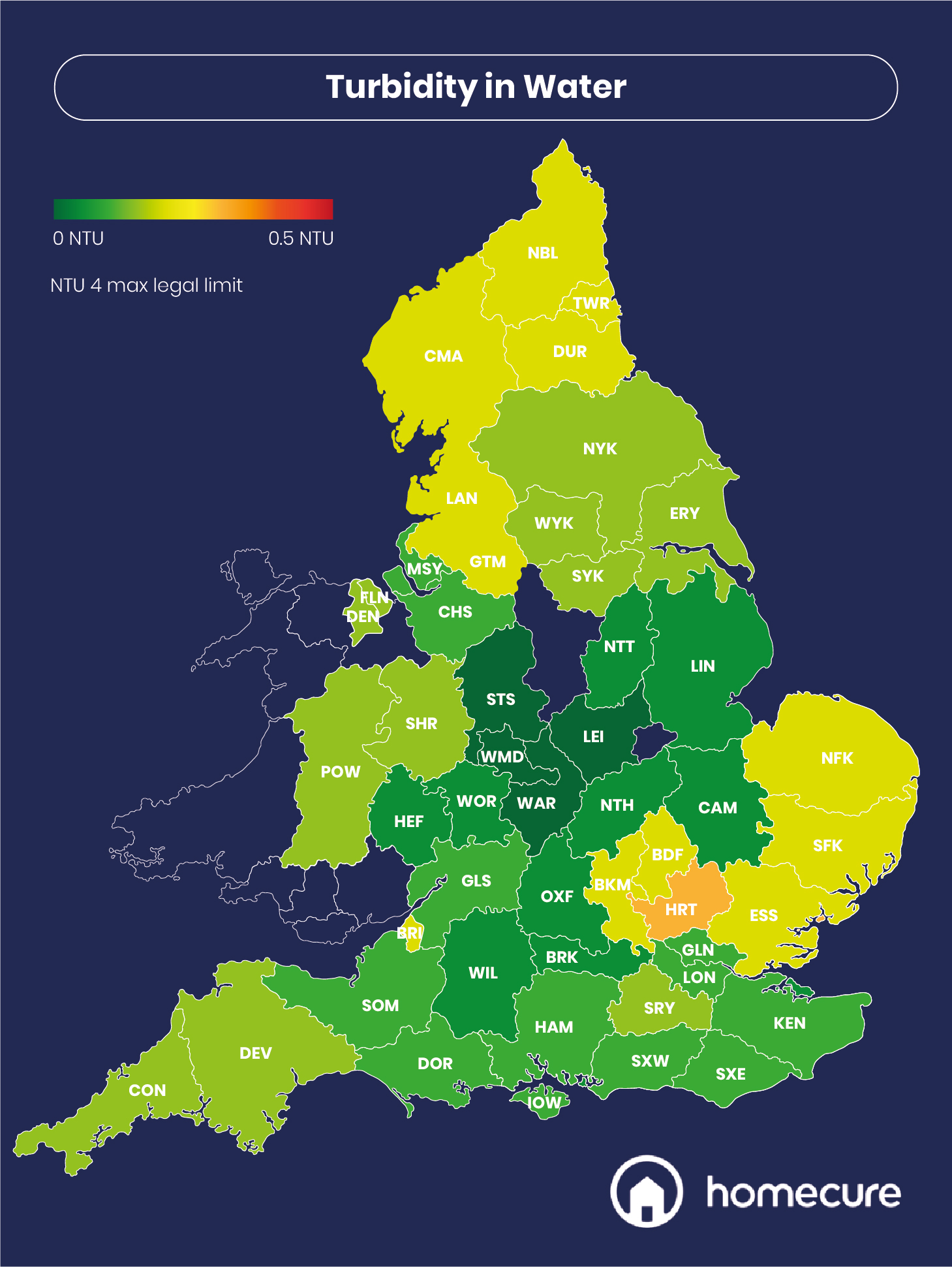 Counties with the Highest Levels of Turbidity in Their Water Quality - Homecure Plumbers